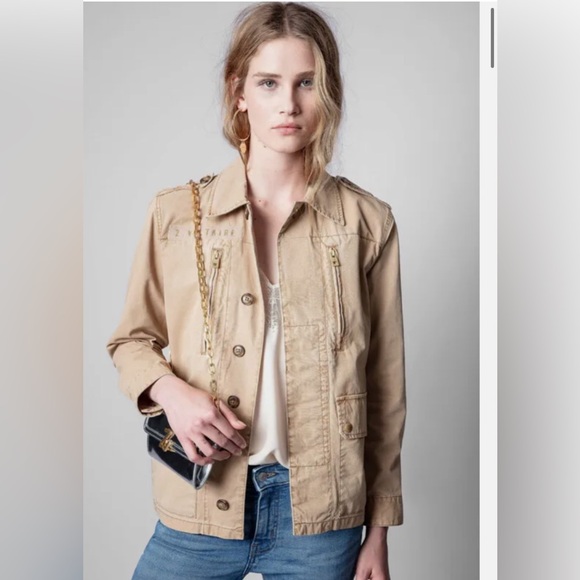 Zadig &amp; Voltaire Kid Cotton Good Vibes Jacket Sz Large